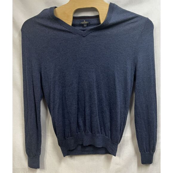 Brooks Brothers Sweater Mens Large Blue 100% Extra Fine Merino Wool‎ Pullover - Picture 1 of 5